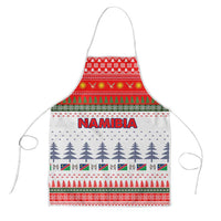 Namibia Christmas Apron with Red-Green Theme, Coat of Arms, and National Flag Motif - Wonder Print Shop