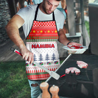 Namibia Christmas Apron with Red-Green Theme, Coat of Arms, and National Flag Motif - Wonder Print Shop