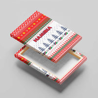 Namibia Christmas Canvas Wall Art with Red-Green Theme, Coat of Arms, and National Flag Motif - Wonder Print Shop