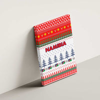 Namibia Christmas Canvas Wall Art with Red-Green Theme, Coat of Arms, and National Flag Motif - Wonder Print Shop