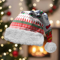 Namibia Christmas Santa Hat with Red-Green Theme, Coat of Arms, and National Flag Motif - Wonder Print Shop