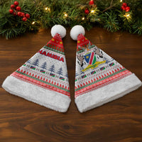 Namibia Christmas Santa Hat with Red-Green Theme, Coat of Arms, and National Flag Motif - Wonder Print Shop