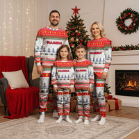 Namibia Christmas Pajama Set with Red-Green Theme, Coat of Arms, and National Flag Motif - Wonder Print Shop