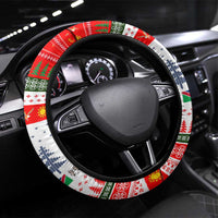 Namibia Christmas Steering Wheel Cover with Red-Green Theme, Coat of Arms, and National Flag Motif - Wonder Print Shop