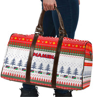 Namibia Christmas Travel Bag with Red-Green Theme, Coat of Arms, and National Flag Motif - Wonder Print Shop