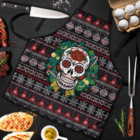 Skull Christmas Apron Xmas Holiday Patterns - Wonder Print Shop