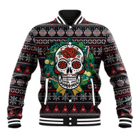 Skull Christmas Baseball Jacket Xmas Holiday Patterns - Wonder Print Shop
