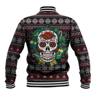 Skull Christmas Baseball Jacket Xmas Holiday Patterns - Wonder Print Shop