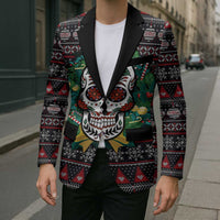 Skull Christmas Blazer Xmas Holiday Patterns - Wonder Print Shop