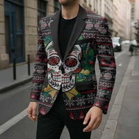 Skull Christmas Blazer Xmas Holiday Patterns - Wonder Print Shop
