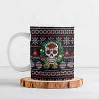 Skull Christmas Ceramic Mug Xmas Holiday Patterns - Wonder Print Shop