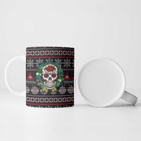 Skull Christmas Ceramic Mug Xmas Holiday Patterns - Wonder Print Shop