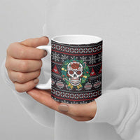 Skull Christmas Ceramic Mug Xmas Holiday Patterns - Wonder Print Shop