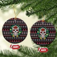 Skull Christmas Ceramic Ornament Xmas Holiday Patterns - Wonder Print Shop