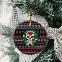 Skull Christmas Ceramic Ornament Xmas Holiday Patterns - Wonder Print Shop