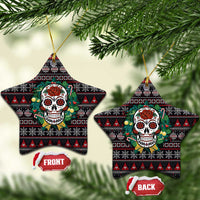 Skull Christmas Ceramic Ornament Xmas Holiday Patterns - Wonder Print Shop
