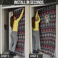 Skull Christmas Door Cover Xmas Holiday Patterns - Wonder Print Shop