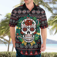 Skull Christmas Hawaiian Shirt Xmas Holiday Patterns - Wonder Print Shop