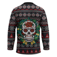Skull Christmas Hockey Jersey Xmas Holiday Patterns - Wonder Print Shop