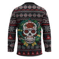 Skull Christmas Hockey Jersey Xmas Holiday Patterns - Wonder Print Shop