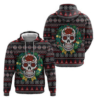 Skull Christmas Hoodie Xmas Holiday Patterns - Wonder Print Shop