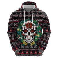 Skull Christmas Hoodie Xmas Holiday Patterns - Wonder Print Shop