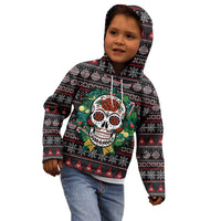 Skull Christmas Kid Hoodie Xmas Holiday Patterns - Wonder Print Shop