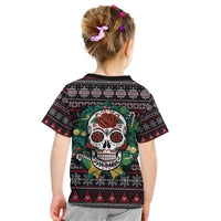 Skull Christmas Kid T Shirt Xmas Holiday Patterns - Wonder Print Shop