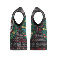Skull Christmas Knitted V-Neck Vest Xmas Holiday Patterns - Wonder Print Shop