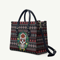 Skull Christmas Leather Bag Xmas Holiday Patterns - Wonder Print Shop