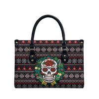 Skull Christmas Leather Bag Xmas Holiday Patterns - Wonder Print Shop