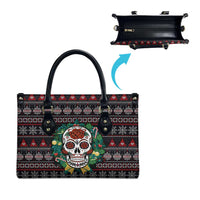 Skull Christmas Leather Bag Xmas Holiday Patterns - Wonder Print Shop