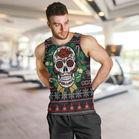Skull Christmas Men Tank Top Xmas Holiday Patterns - Wonder Print Shop