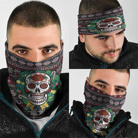 Skull Christmas Neck Gaiter Xmas Holiday Patterns - Wonder Print Shop