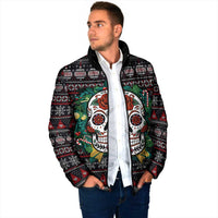 Skull Christmas Padded Jacket Xmas Holiday Patterns - Wonder Print Shop