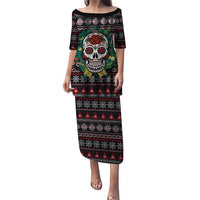 Skull Christmas Puletasi Xmas Holiday Patterns - Wonder Print Shop