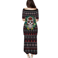 Skull Christmas Puletasi Xmas Holiday Patterns - Wonder Print Shop