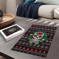 Skull Christmas Puzzle Xmas Holiday Patterns - Wonder Print Shop