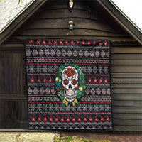 Skull Christmas Quilt Xmas Holiday Patterns - Wonder Print Shop
