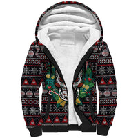 Skull Christmas Sherpa Hoodie Xmas Holiday Patterns - Wonder Print Shop