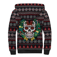 Skull Christmas Sherpa Hoodie Xmas Holiday Patterns - Wonder Print Shop