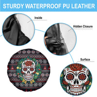 Skull Christmas Spare Tire Cover Xmas Holiday Patterns - Wonder Print Shop