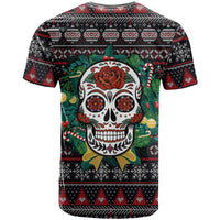 Skull Christmas T Shirt Xmas Holiday Patterns - Wonder Print Shop