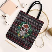 Skull Christmas Tote Bag Xmas Holiday Patterns - Wonder Print Shop