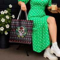 Skull Christmas Tote Bag Xmas Holiday Patterns - Wonder Print Shop