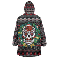 Skull Christmas Wearable Blanket Hoodie Xmas Holiday Patterns - Wonder Print Shop