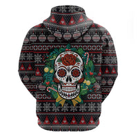 Skull Christmas Zip Hoodie Xmas Holiday Patterns - Wonder Print Shop