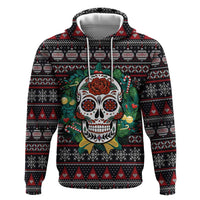 Skull Christmas Zip Hoodie Xmas Holiday Patterns - Wonder Print Shop