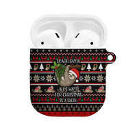 Sloth All I Want For Christmas AirPods Case Xmas Holiday Patterns - Wonder Print Shop