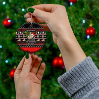 Sloth All I Want For Christmas Ceramic Ornament Xmas Holiday Patterns - Wonder Print Shop